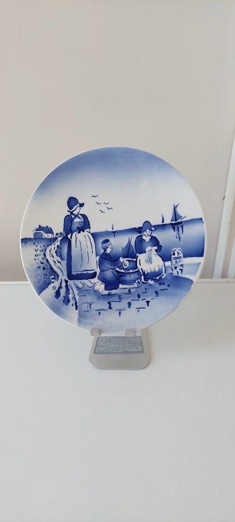 Delfts blauw wandbord bord traditioneel Holland 21 cm, Antiek en Kunst, Ophalen of Verzenden
