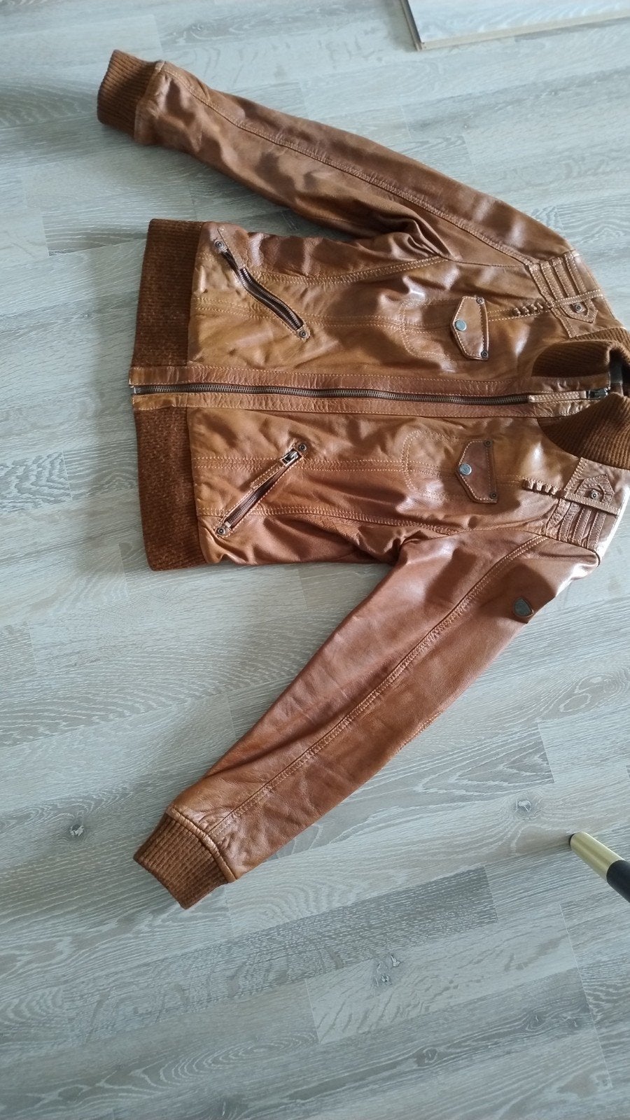 Leuke leren dames Jack maat 36 ZGAN, Ophalen of Verzenden, Zo goed als nieuw, Maat 36 (S), Bruin