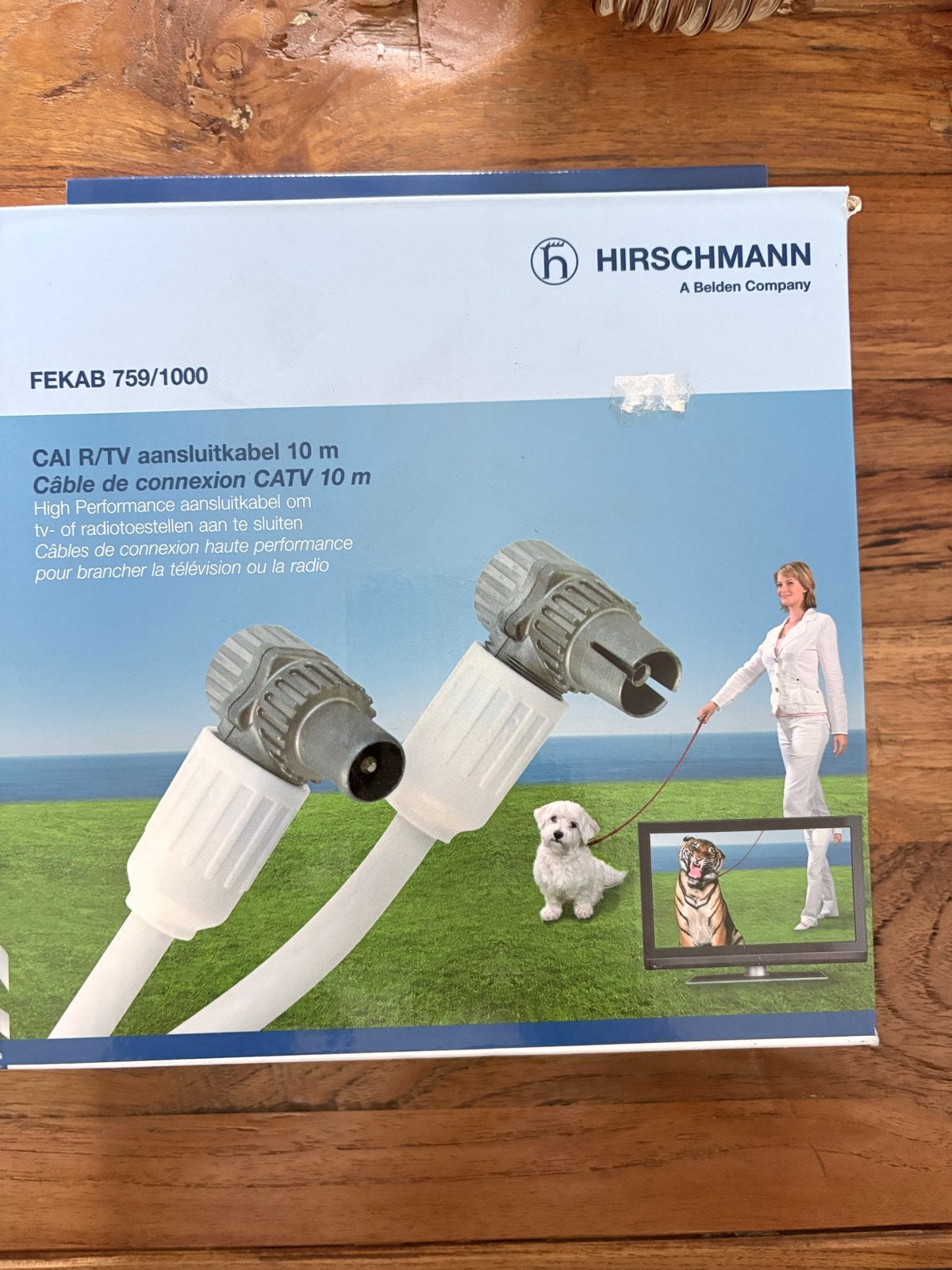 Hirschmann CAI R/TV Aansluitkabel 10 meter - Nieuw, Audio, Tv en Foto, Audiokabels en Televisiekabels, Ophalen of Verzenden, Nieuw