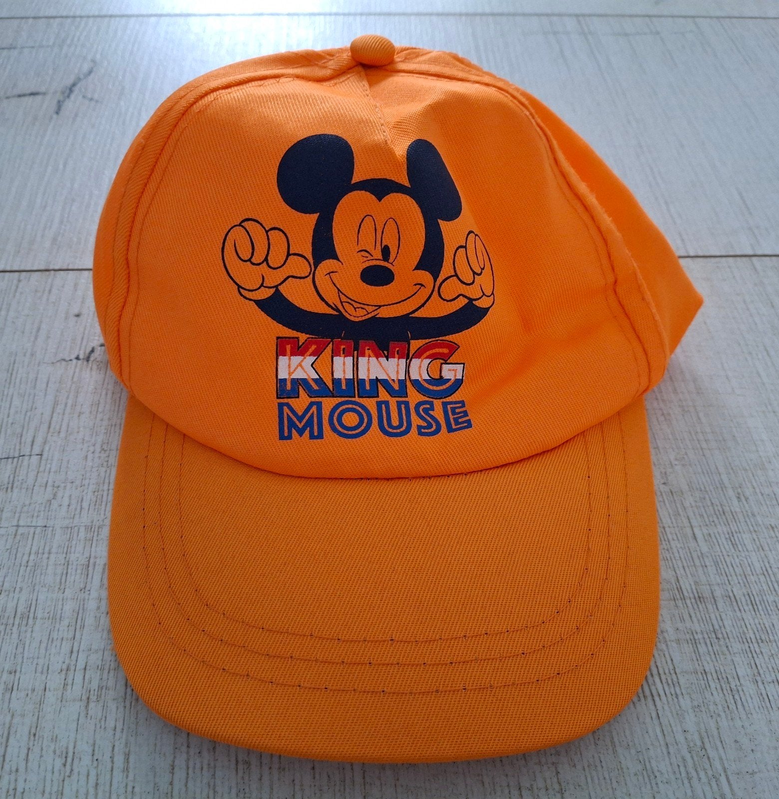 Oranje pet met Mickey Mouse - King Mouse, Ophalen of Verzenden, Zo goed als nieuw, Disney, Pet