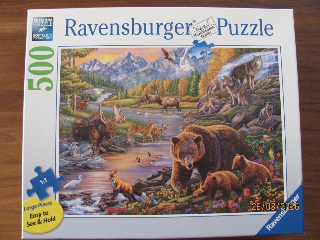 NIEUWSTAAT 500 XL pcs PUZZEL Wilderness RAVENSBURGER premium, Ophalen of Verzenden, Zo goed als nieuw