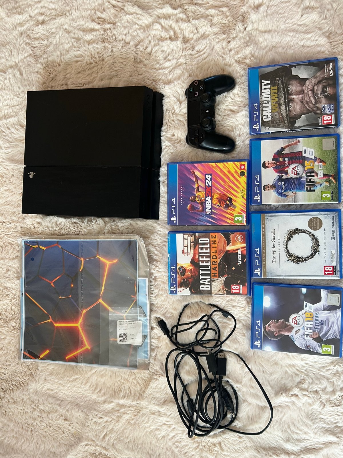 PlayStation 4 met controller en 6games, Ophalen of Verzenden, Met 1 controller, Original, 500 GB