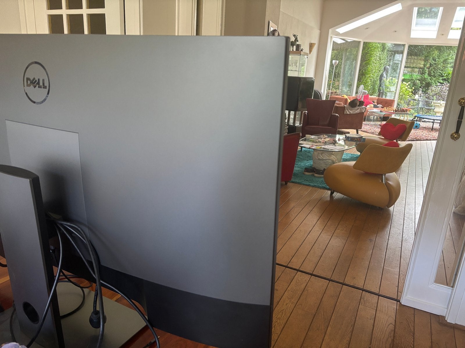 Dell groot zwart pc monitor scherm( 97x57 cm)