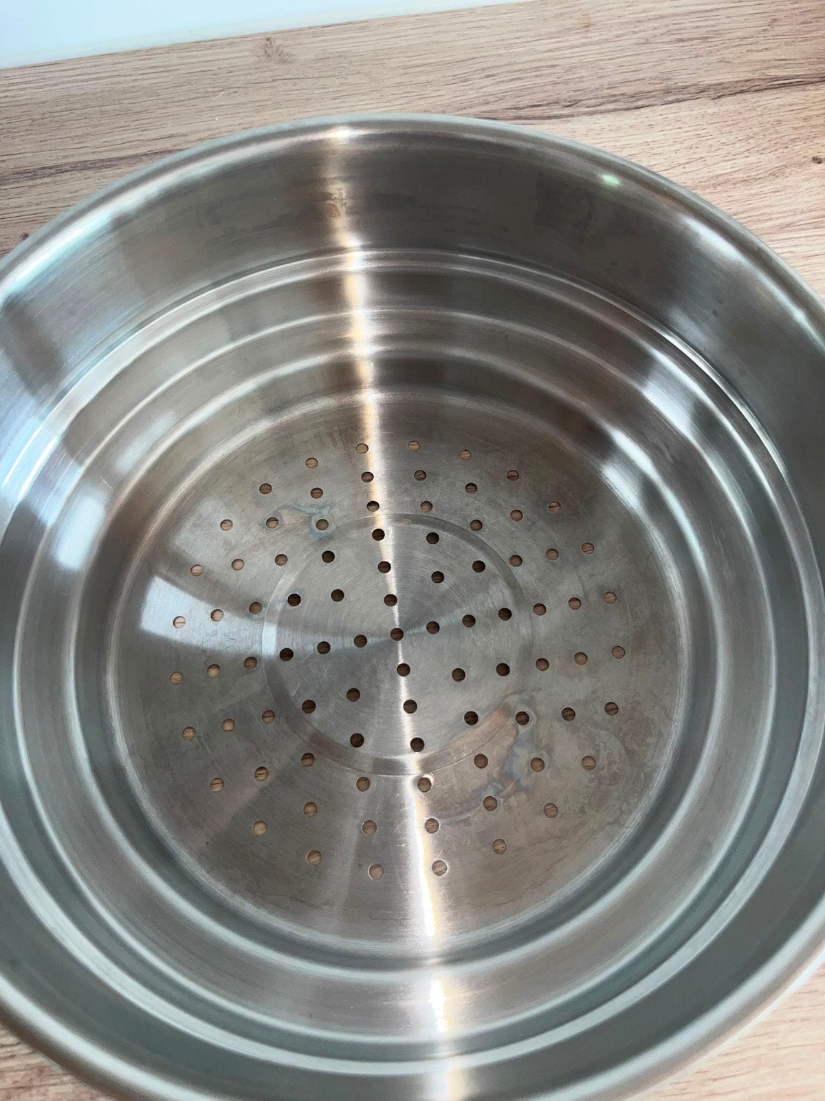 Vergiet Pan Master Chef - Past in Grotere Pan om Te Koken, Ophalen of Verzenden, Gebruikt, Rvs, Overige typen
