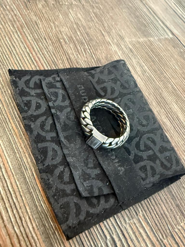 Buddha To Buddha Ring Ben Small Black Rhodium maat 20, Sieraden, Tassen en Uiterlijk, Ringen, Nieuw, Heer, 20 of groter, Zilver