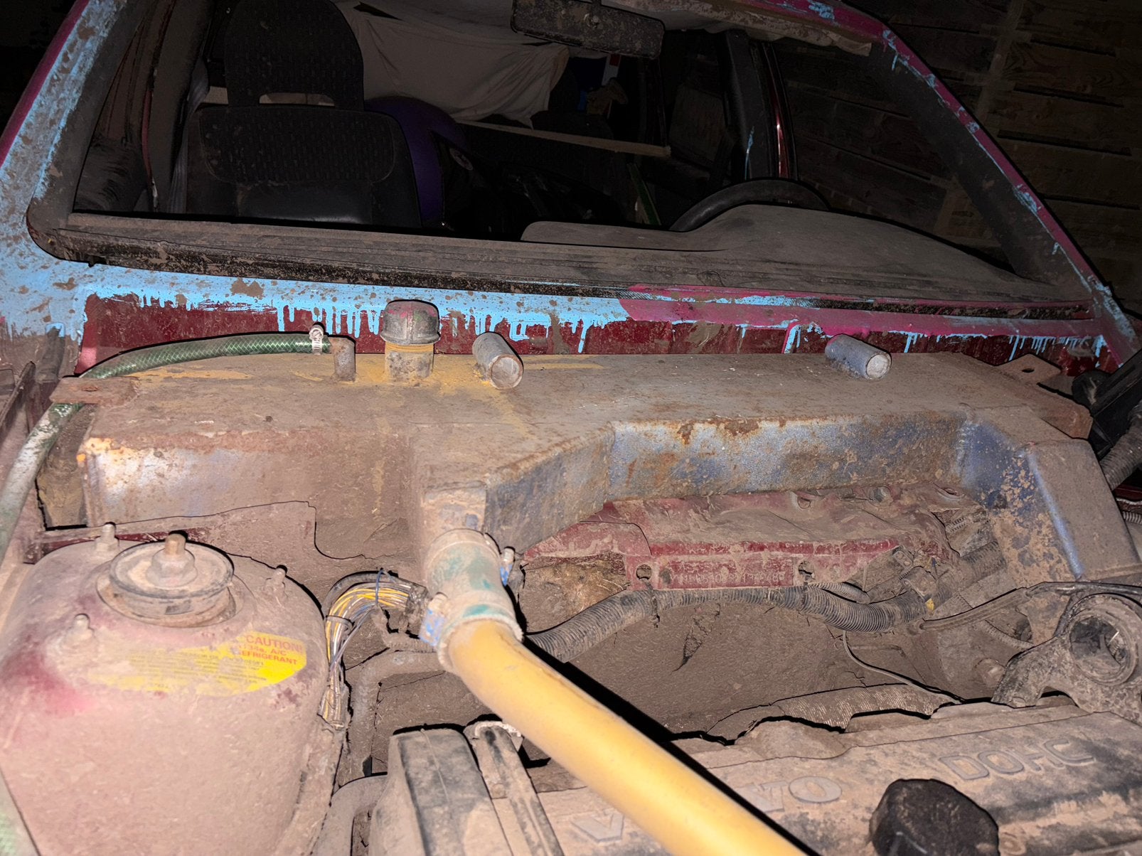 Waterbak volvo 850, Ophalen