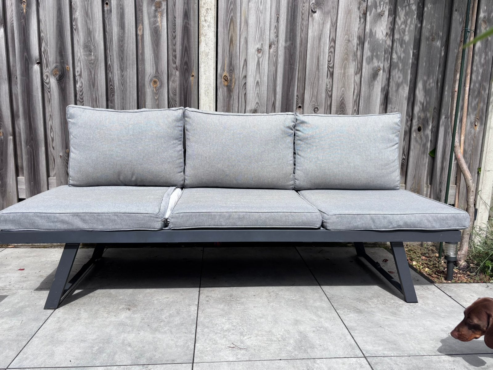 Forza vadena loungebank en tafels antraciet aluminium, Tuin en Terras, Tuinsets en Loungesets, Gebruikt, Loungeset, Aluminium