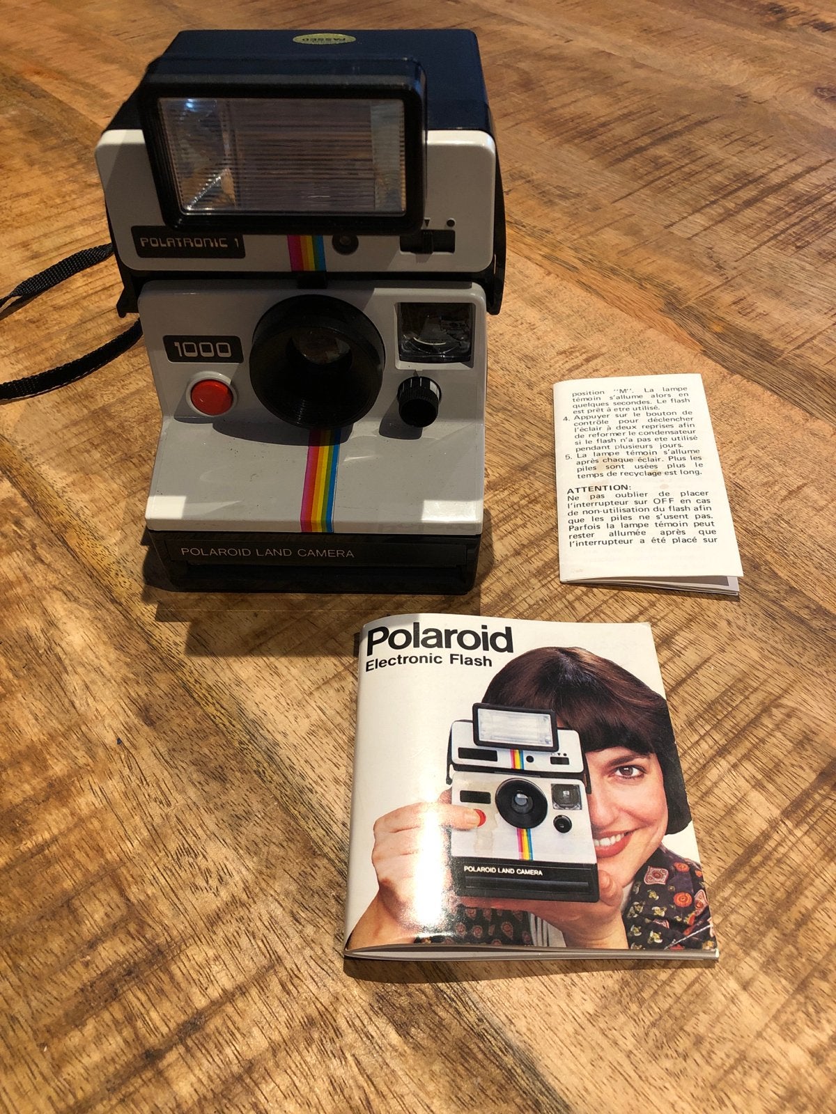 Polaroid Land Camera 1000 met Polatronic 1 flitser, Ophalen of Verzenden, Gebruikt, Polaroid