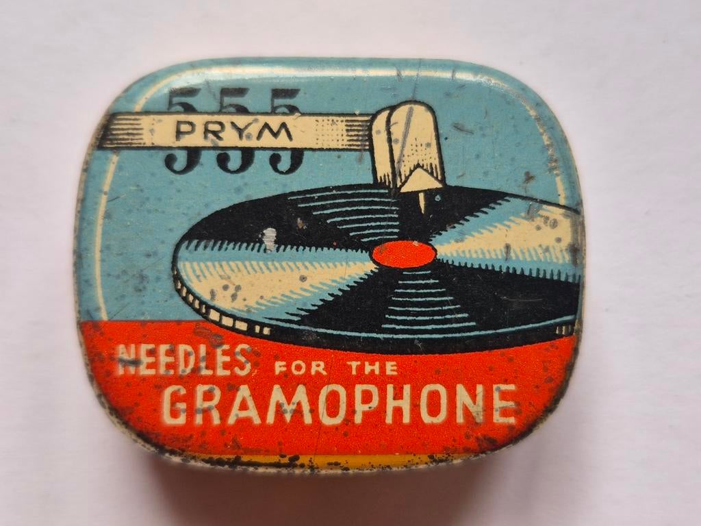 Grammofoon naalden blikje Prym 55 Gramophone vol, Verzamelen, Blikken, Ophalen of Verzenden, Overige