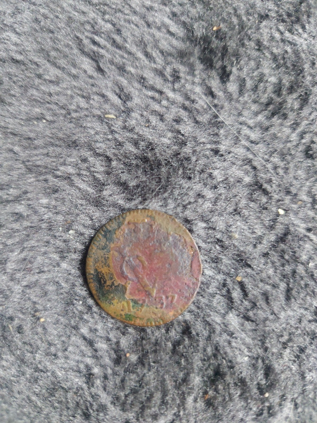 Oude Nederlandse munt, 1737 VOC 1 Duit, Postzegels en Munten, Munten | Nederland, Ophalen of Verzenden, Vóór koninkrijk, Overige waardes