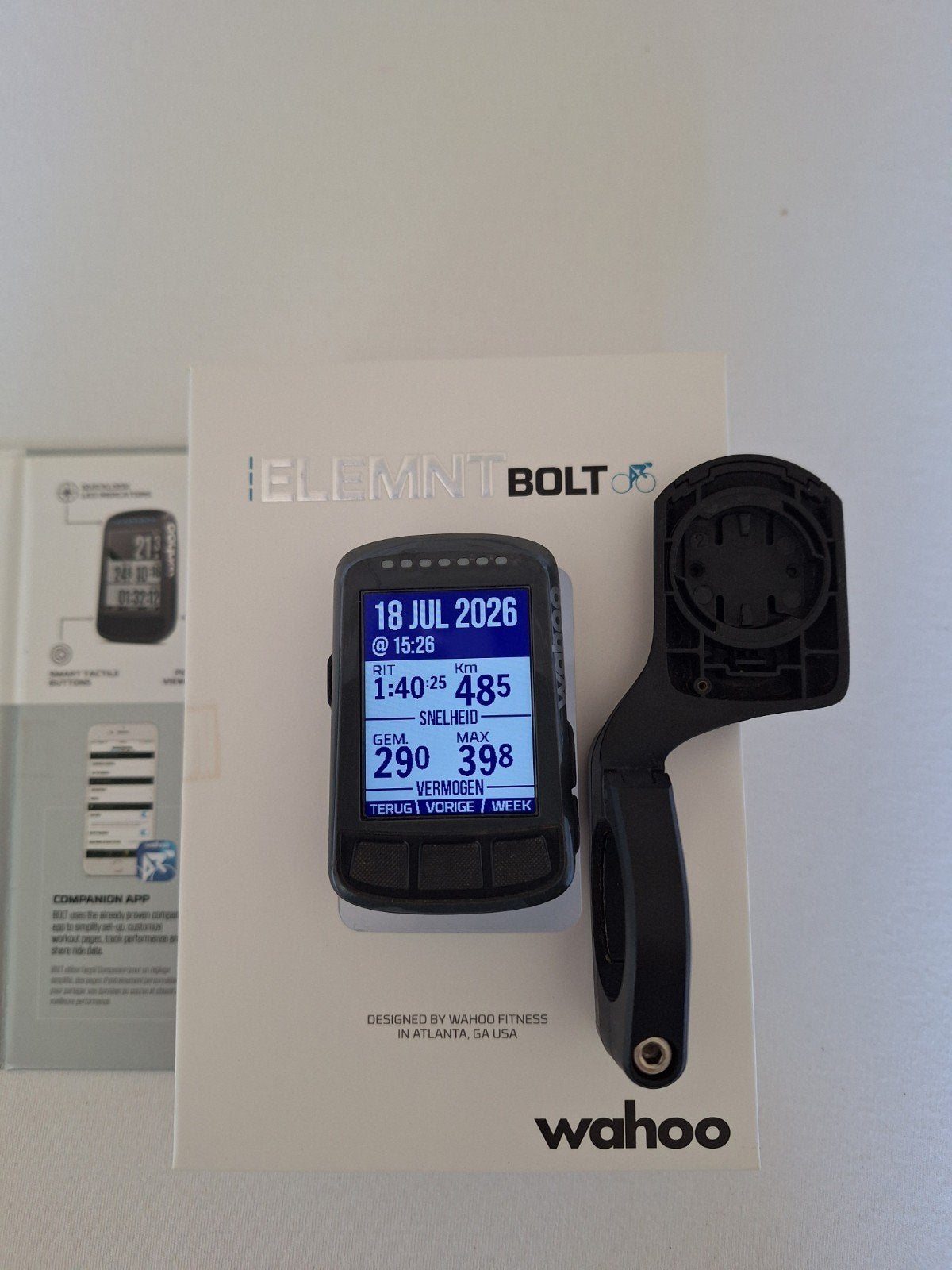 Wahoo element bolt V1, Fietsen en Brommers, Fietsaccessoires | Fietscomputers, Verzenden, GPS, Gebruikt