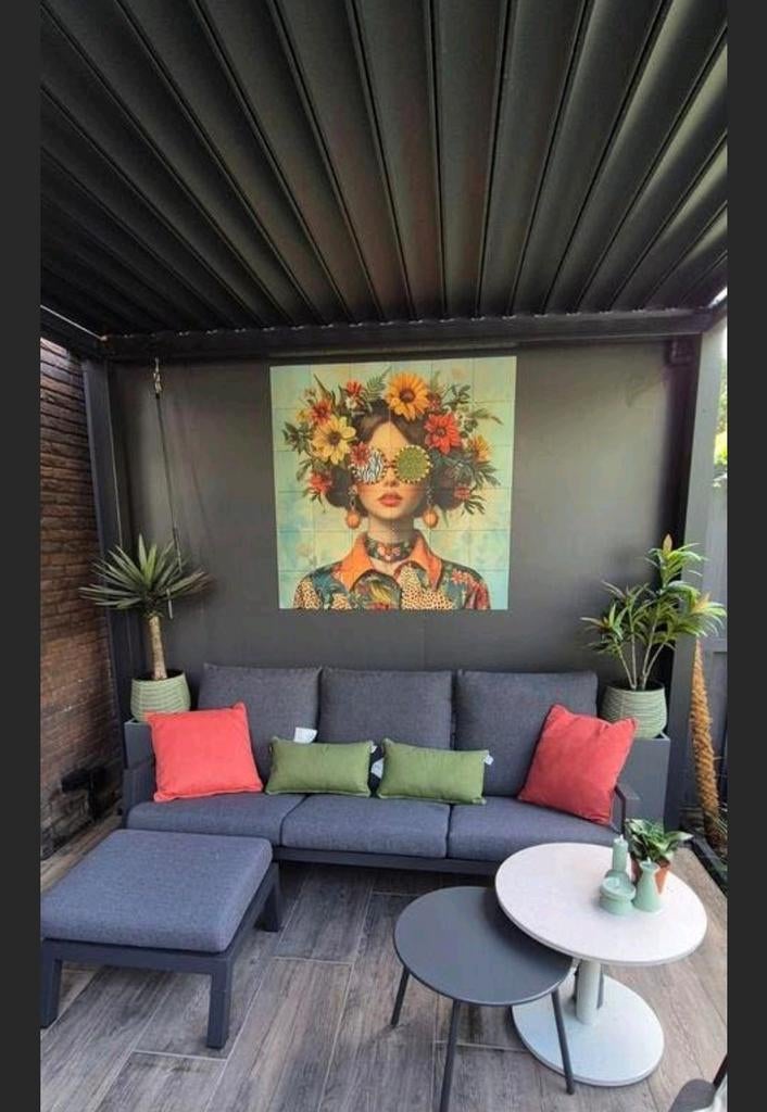 Tuinset alluminium royal seasons bank en loungestoel, Tuin en Terras, Tuinsets en Loungesets, Ophalen, Wicker, Bank