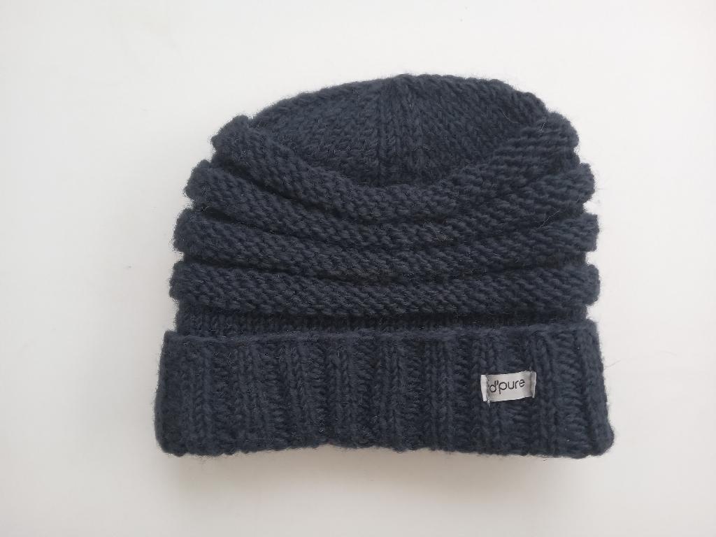 'd Pure scheerwollen blauwe muts, Verzenden, Zo goed als nieuw, 'd Pure, Stichting Angel's Choice