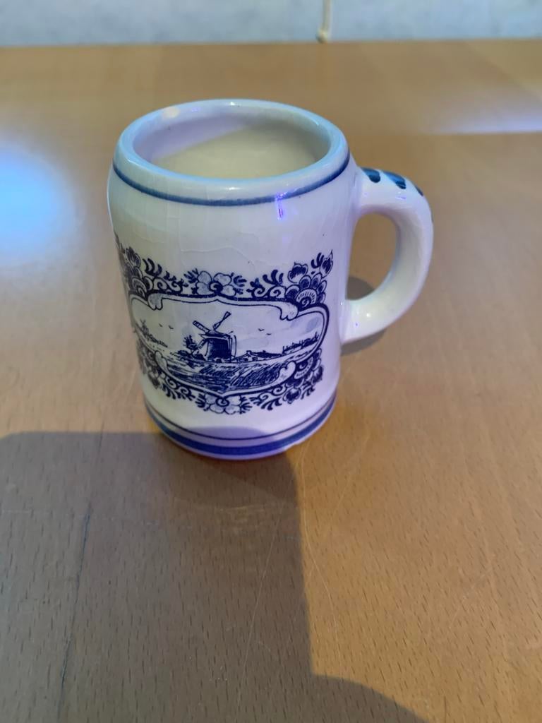 Delfts blauw handgeschilderd minikruikje, Ophalen of Verzenden