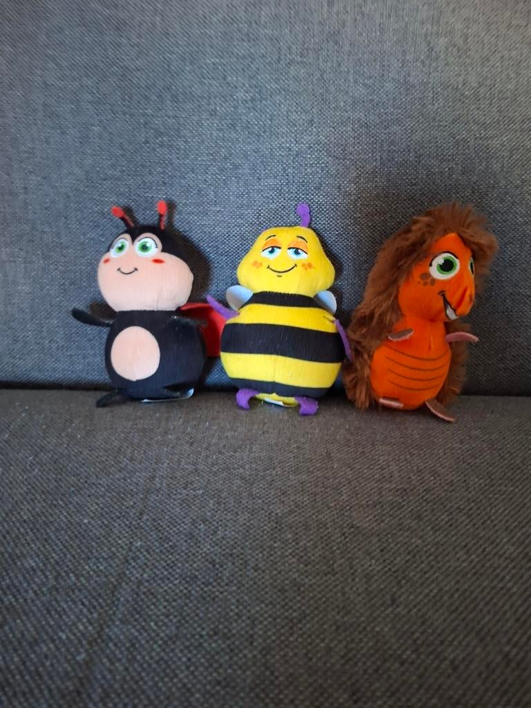 Leuke knuffels: lieveheersbeestje, bij en egel, Gebruikt, Overige merken, Overige karakters, Overige typen