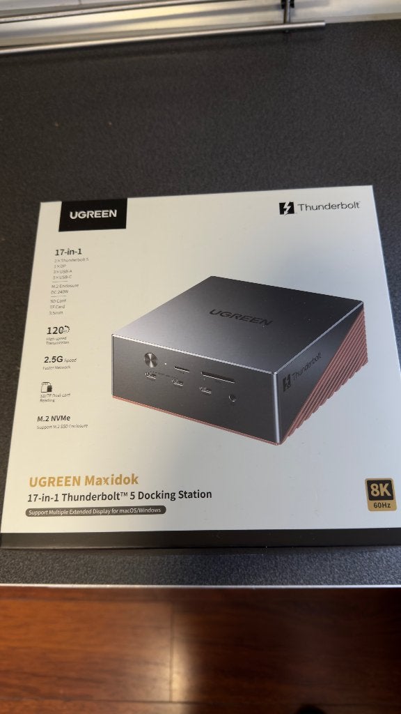 Ugreen 17 in 1 maxi dock TB 5. Nieuw in doos, ongebruikt., Docking station, Laptop, Nieuw, Ophalen of Verzenden