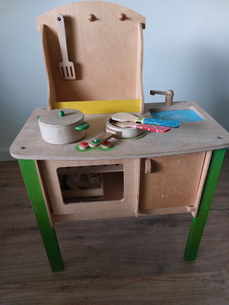 Houten speelgoedkeuken, Ophalen, Gebruikt, Hout, Speelkeuken