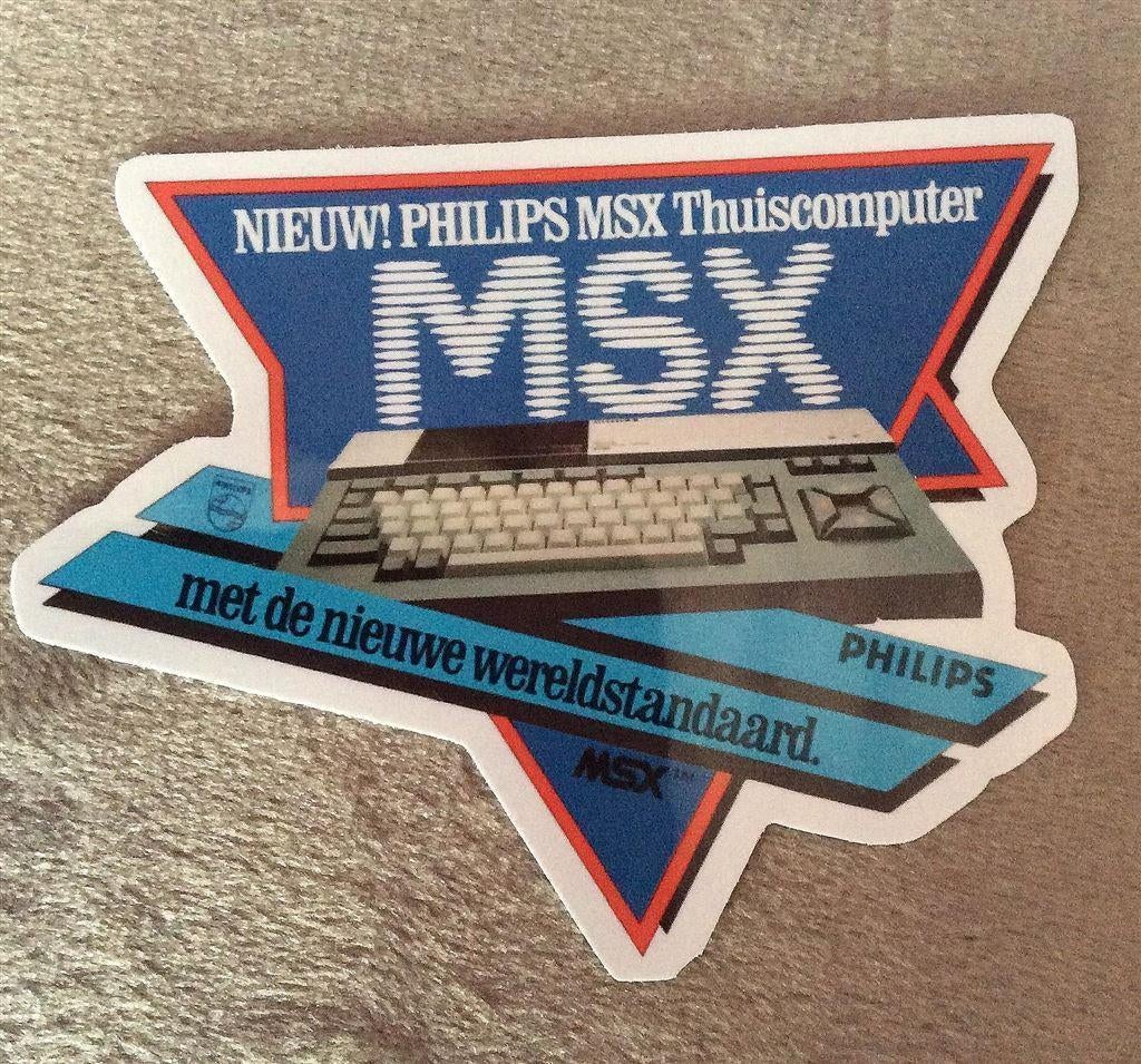Philips Retro MSX Computer Vinyl Sticker, Ophalen of Verzenden, Nieuw, Bedrijf of Vereniging