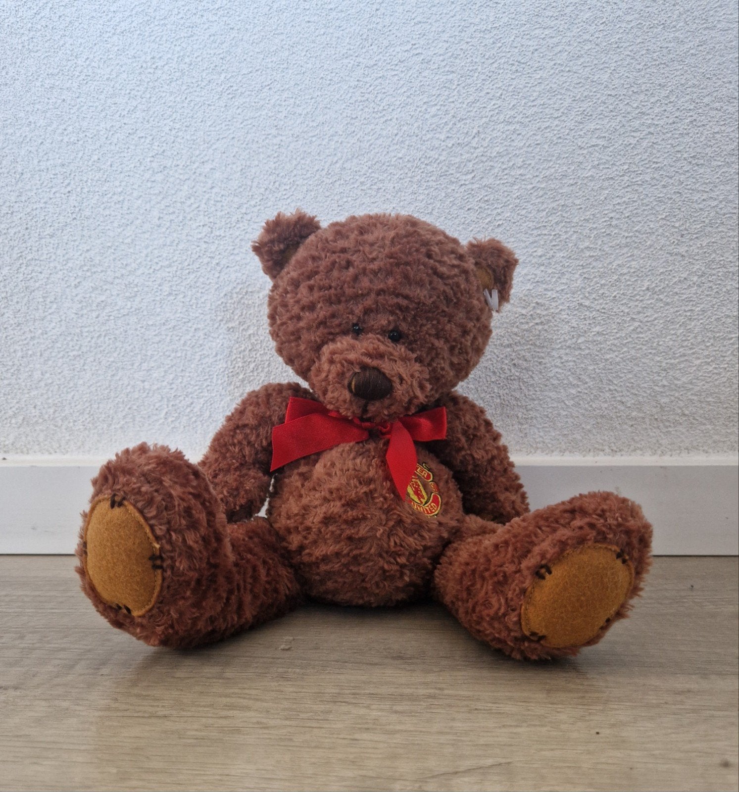 knuffel beer teddybeer manchester united voetbal bruin, Verzamelen, Ophalen of Verzenden, Zo goed als nieuw, Stoffen beer, Overige merken