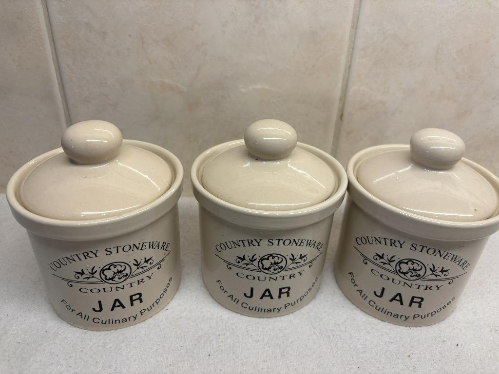 Voorraad Potjes Country Stoneware, Ophalen of Verzenden