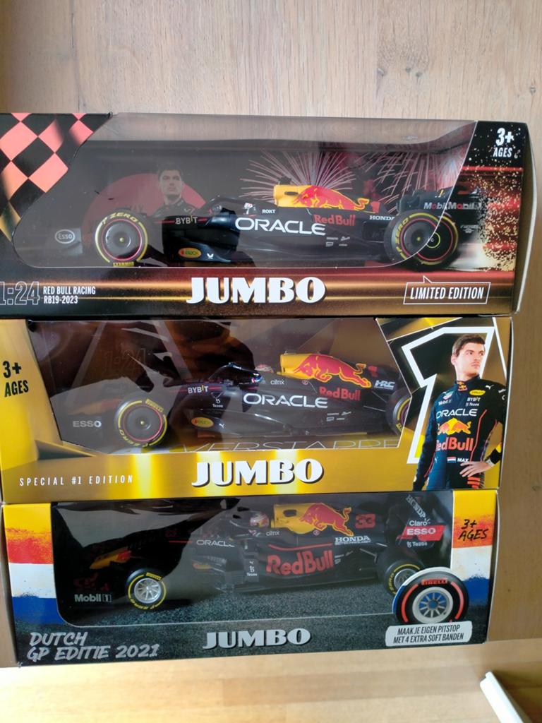 Max Verstappen Formule 1 Jumbo Auto Model Collectie, Overige merken, 1:50 of kleiner, Auto, Nieuw