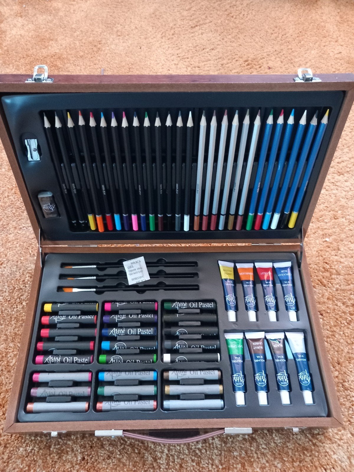Complete Tekenset in Houten Koffer - Nieuw, Ophalen of Verzenden, Nieuw, Overige typen