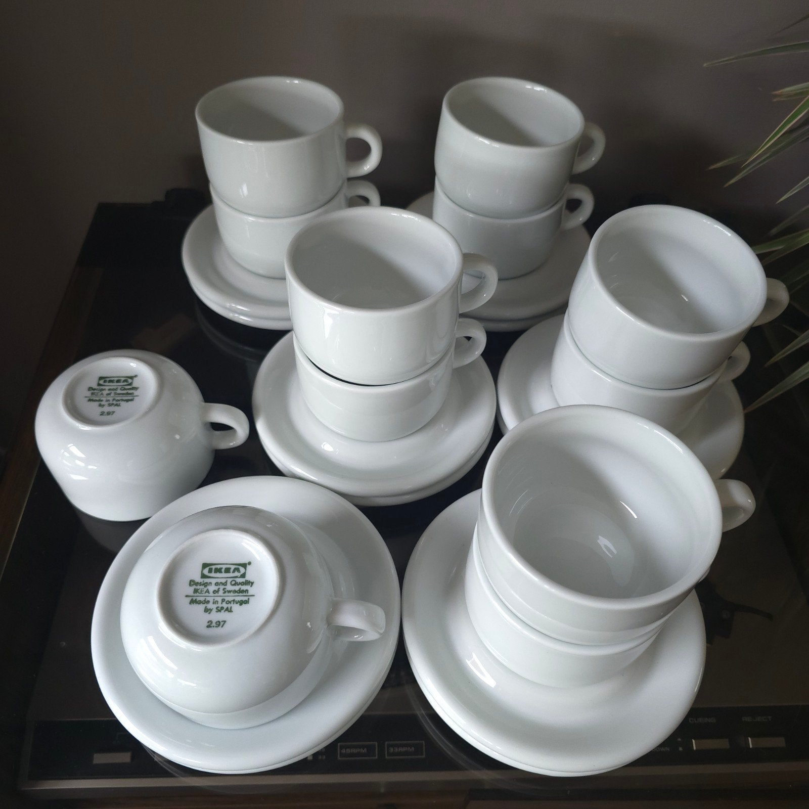 IKEA Rondo koffiekopjes met schotel 12 stuks, Ophalen, IKEA, Zo goed als nieuw, Overige stijlen