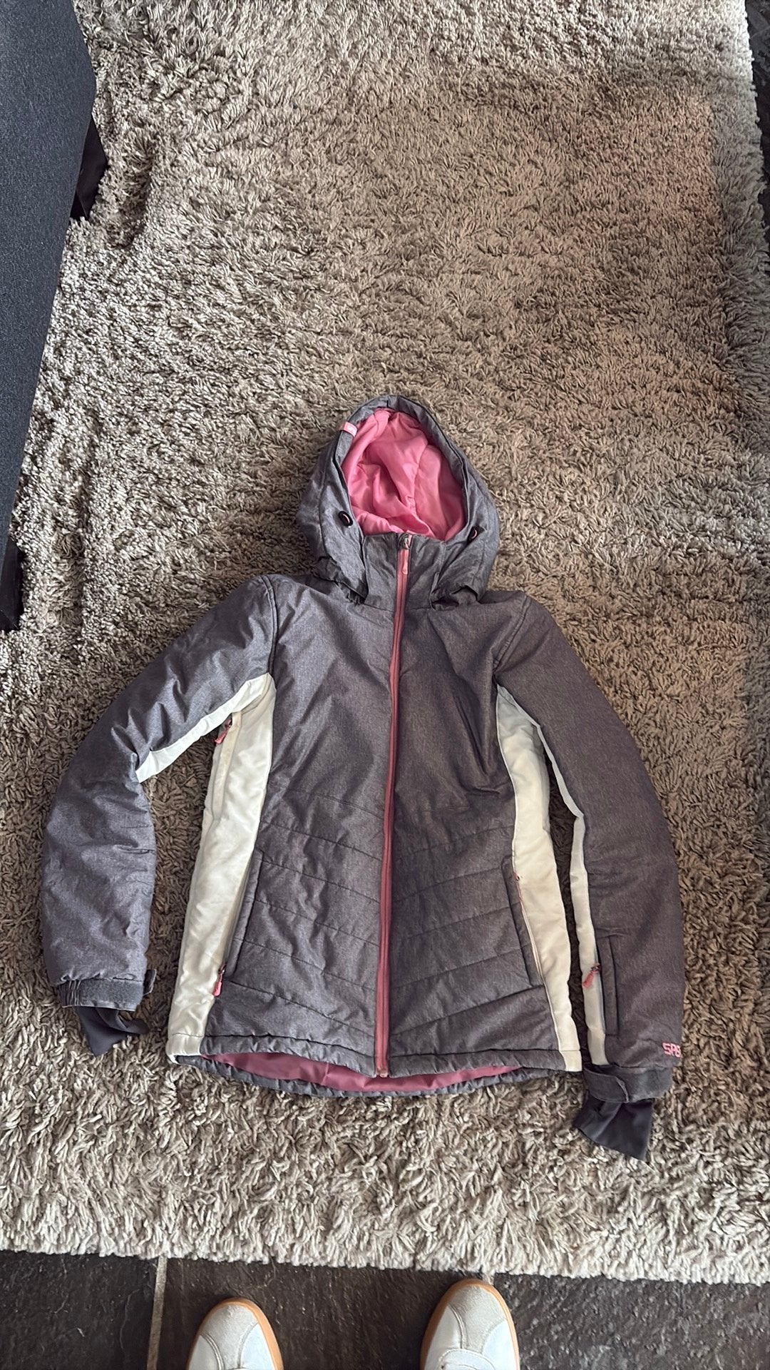 Spex ski/ winterjas dames extra small, Ophalen of Verzenden, Zo goed als nieuw, Maat 36 (S), Grijs