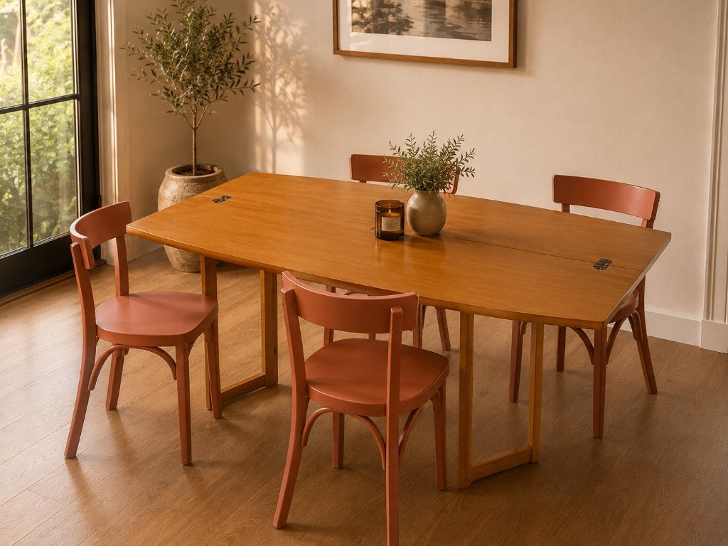 klaptafel / side table / uitklapbare eettafel licht ovaal, Ophalen, Gebruikt, 100 tot 150 cm, 50 tot 100 cm