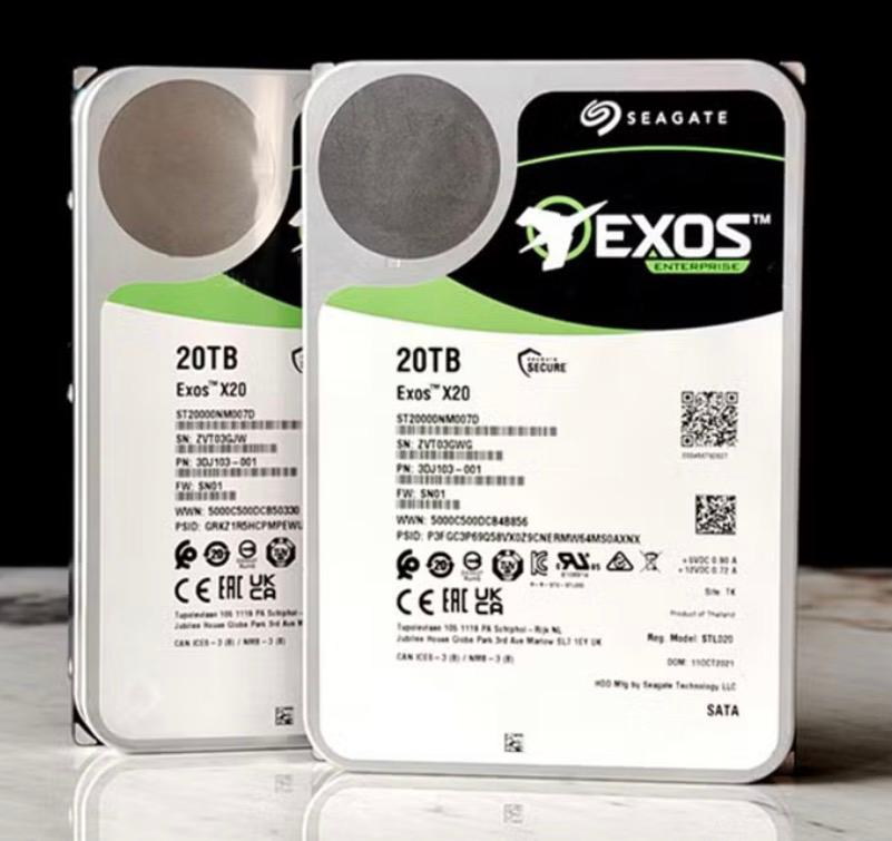 2x Seagate Exos X20 20TB HDD, Computers en Software, Harde schijven, Intern, Server, Nieuw, Ophalen of Verzenden