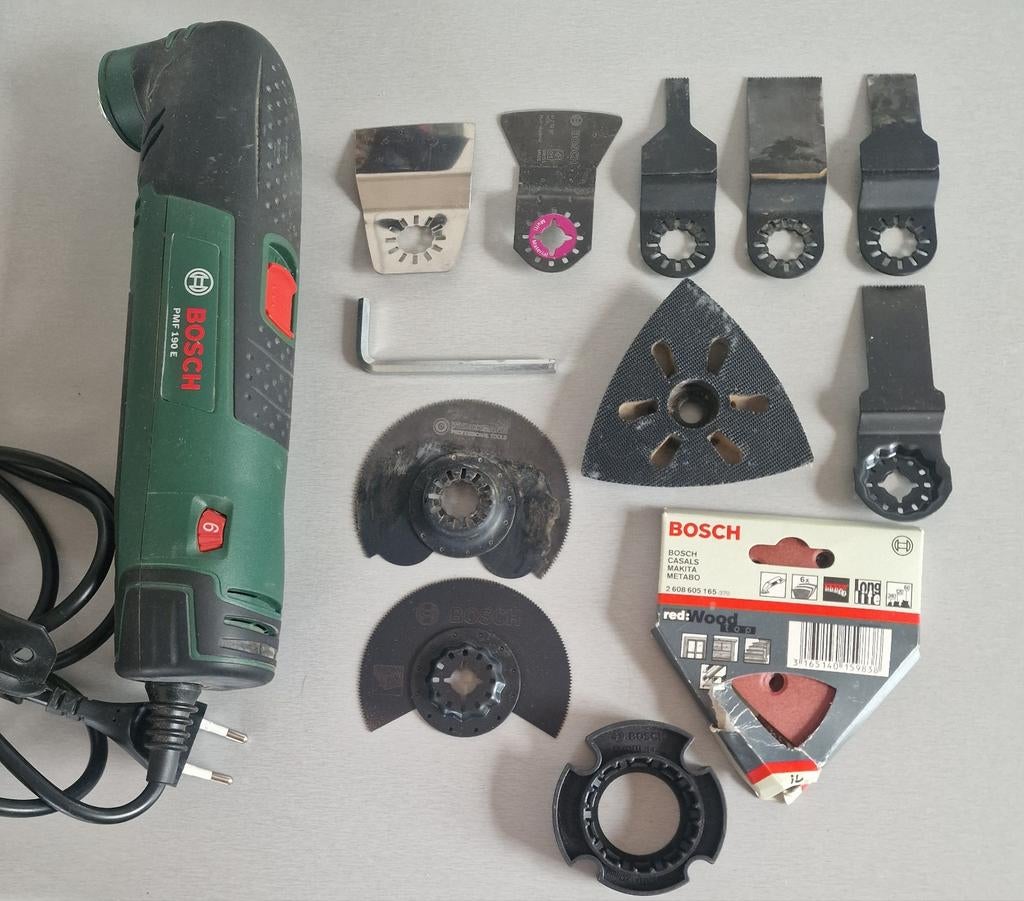 Bosch PMF 190 E Multitool met accessoires en koffer, Ophalen, Gebruikt