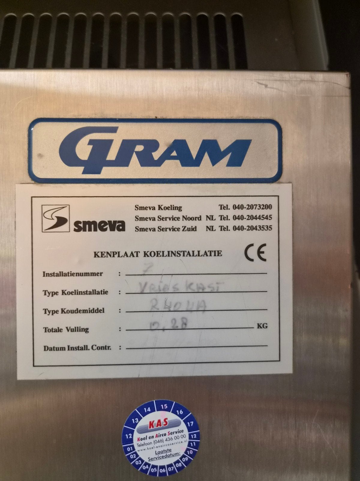 Gram vriezer - Professionele vrieskast, Ophalen, Gebruikt, 200 liter of meer, 60 cm of meer