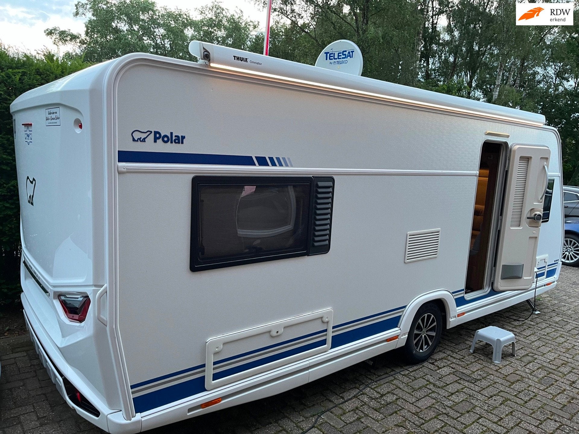 Polar 590 M23 Frans bed - Afleverklaar!, Caravans en Kamperen, Caravans, Koelkast, 7 tot 8 meter, Bedrijf, Polar