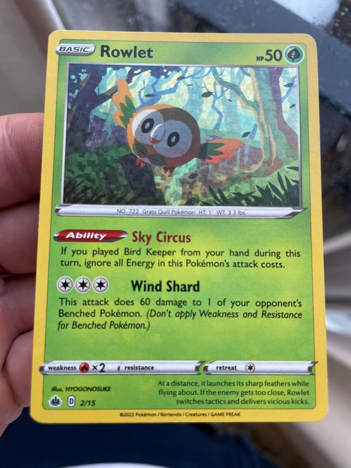 Rowlet 2/15 Holo McDonald’s Collection 2022, Ophalen of Verzenden, Zo goed als nieuw