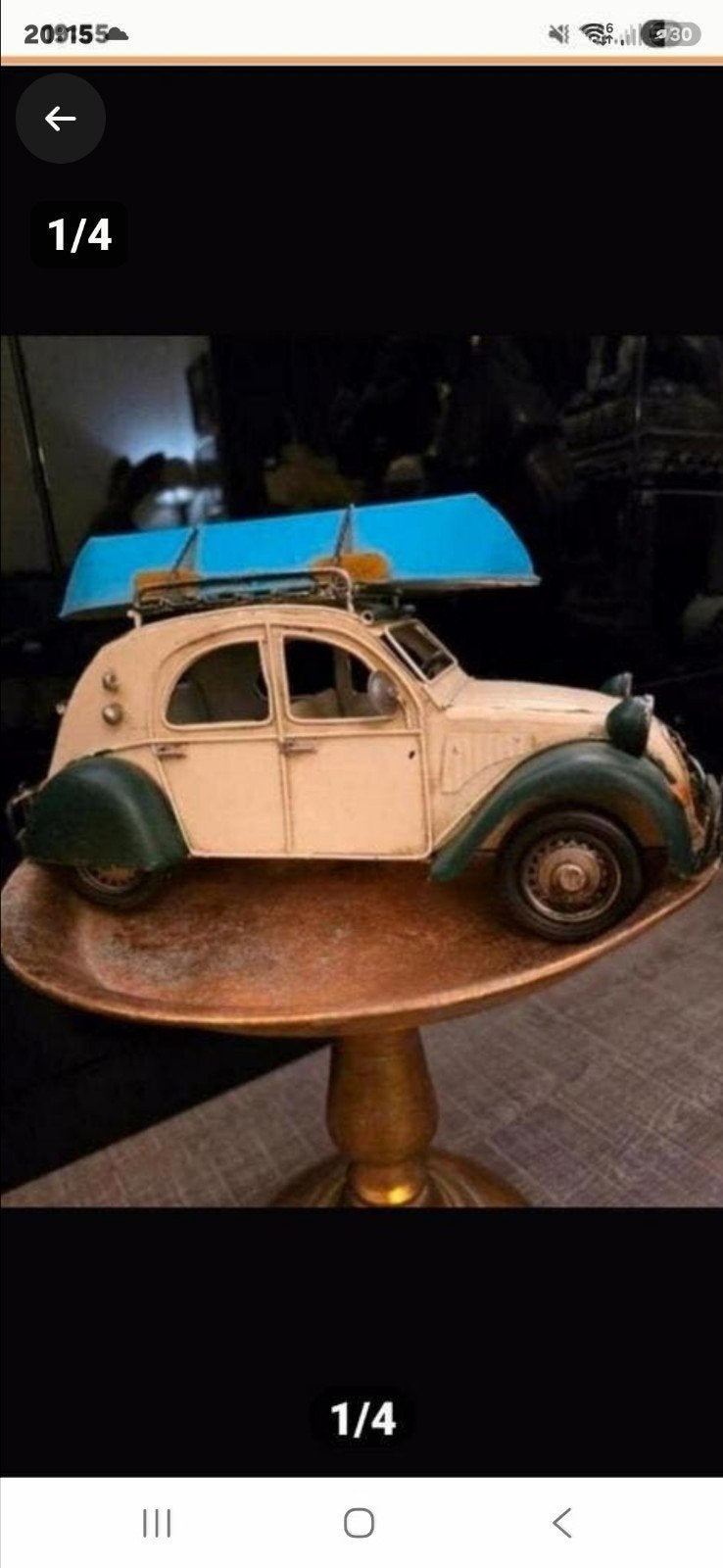 Unieke decoratieve modelauto van een Citroën 2CV, compleet, Ophalen of Verzenden, Nieuw, Auto