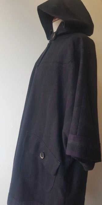 Jas- poncho paars grijs 44/46-48/50, Kleding | Dames, Ophalen of Verzenden, Nieuw, Maat 46/48 (XL) of groter, Paars