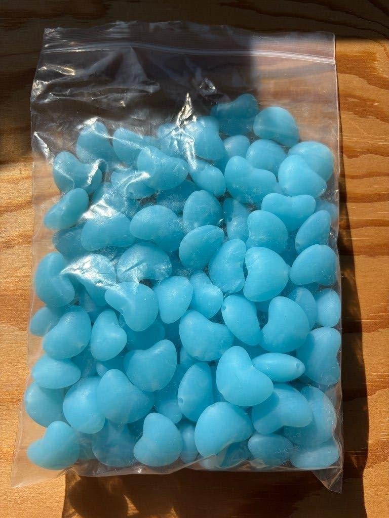 Siliconen kralen blauw 100 stuks, Ophalen of Verzenden, Nieuw, Kraal