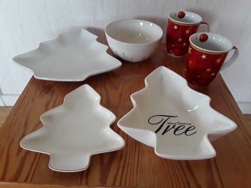 diverse kerst schalen en bekers, Ophalen of Verzenden, Zo goed als nieuw