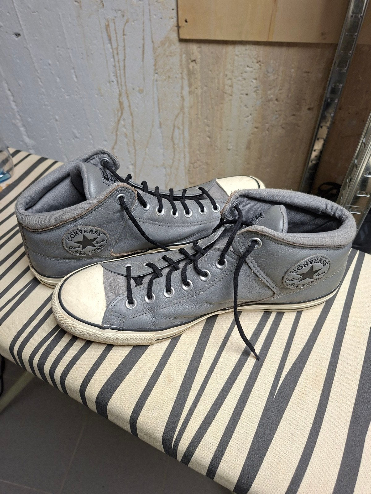 Converse All Star grijs leer maat 45, Overige kleuren, Converse, Ophalen of Verzenden, Sneakers of Gympen