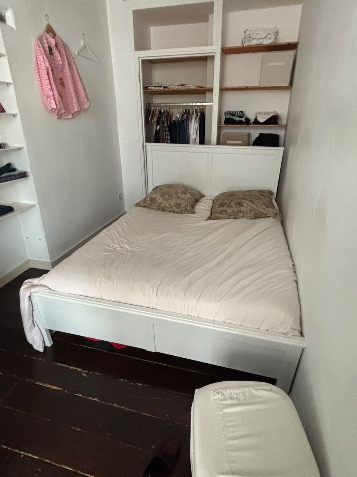 Gratis Maastricht - Wit 140 bed met matras, Ophalen, Gebruikt, Wit, 140 cm