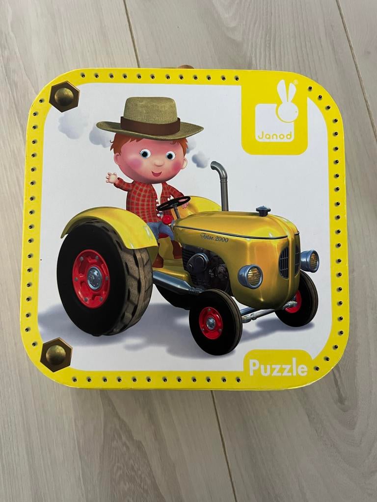 Janod Boerderij Puzzels in Koffer (4 puzzels), Ophalen, Zo goed als nieuw, 2 tot 4 jaar