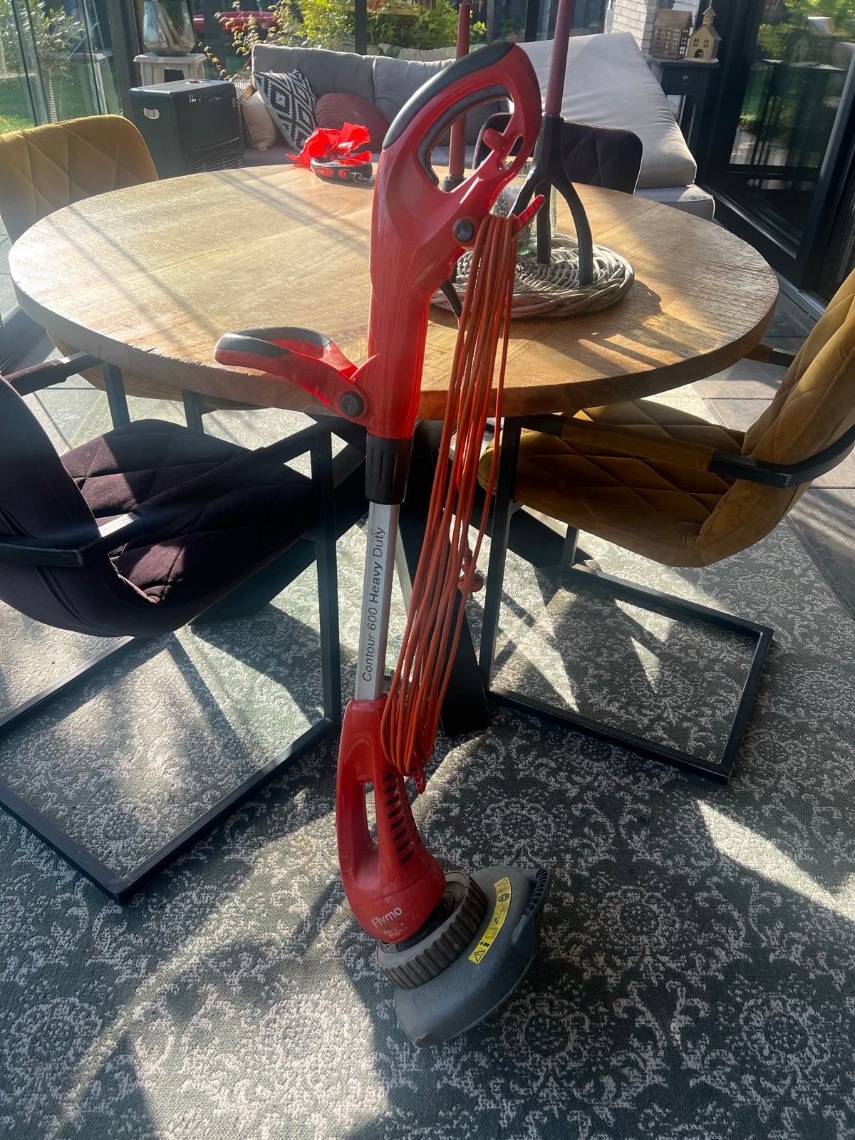 Flymo Contour 600 Grastrimmer - Nieuw draad nodig, Tuin en Terras, Ophalen of Verzenden, Gebruikt, Elektrisch