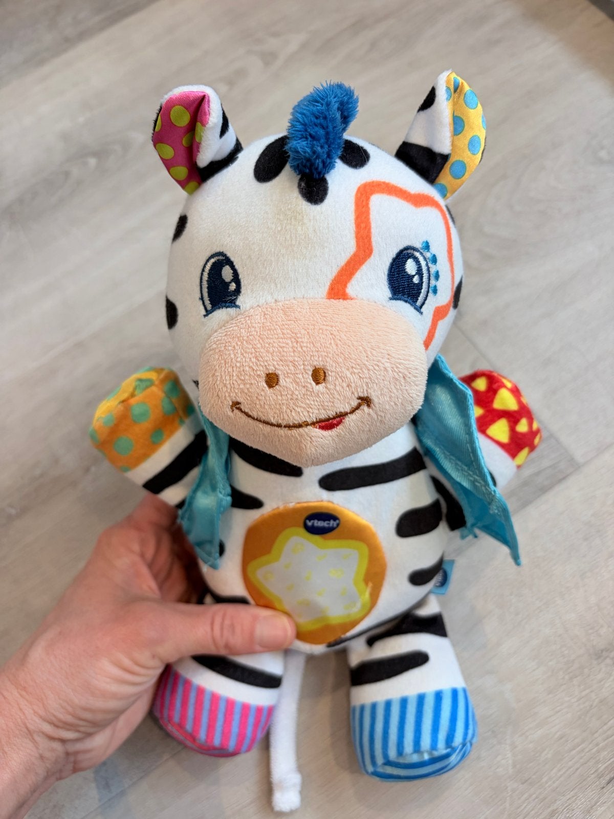 VTech Zebra Knuffel met Licht en Geluid, Ophalen of Verzenden, Zo goed als nieuw, Overige typen, Met licht