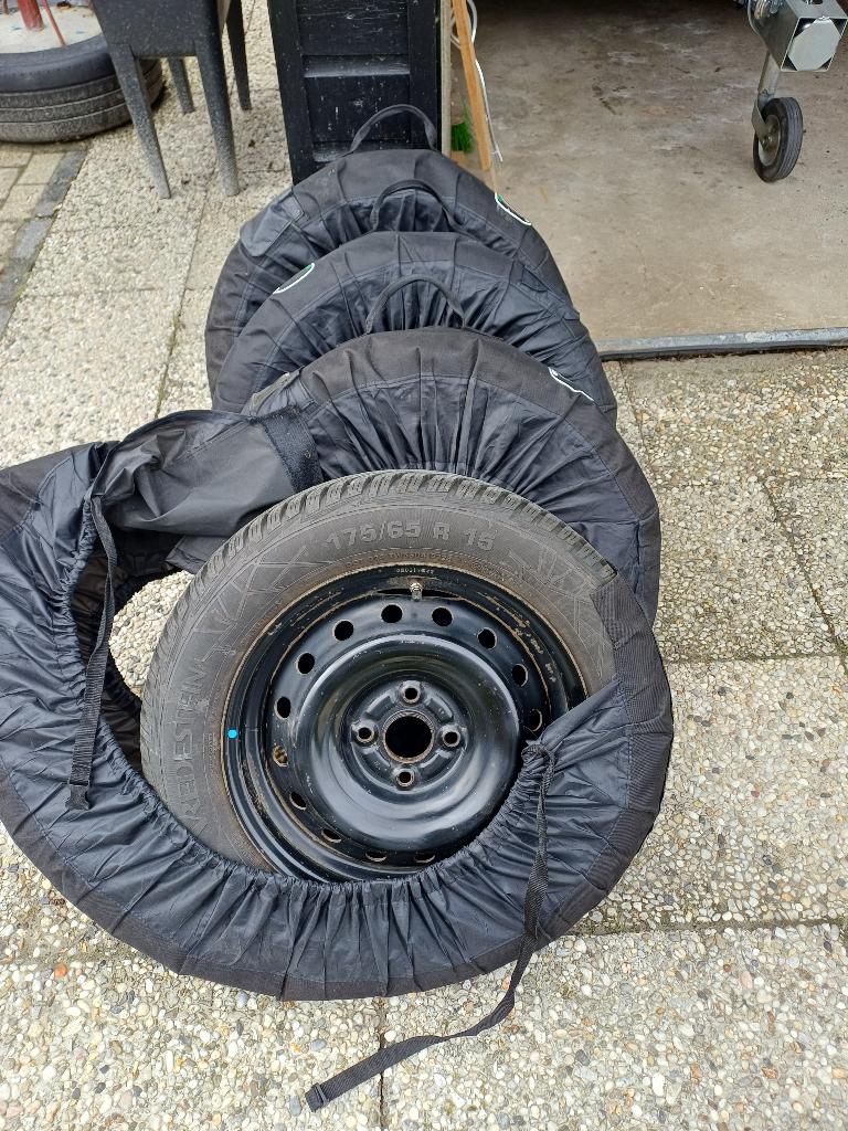 Banden met Velgen, Ophalen, Gebruikt, 15 inch, 175 mm