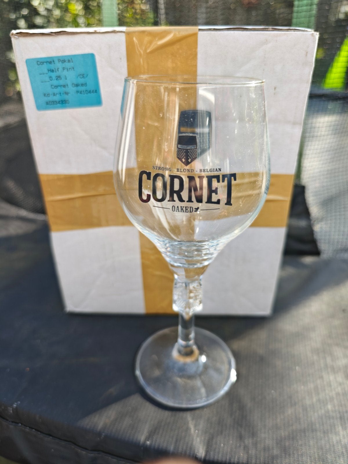 6 nieuwe Cornet Oaked bierglazen., Ophalen of Verzenden, Nieuw, Glas of Glazen, Overige merken