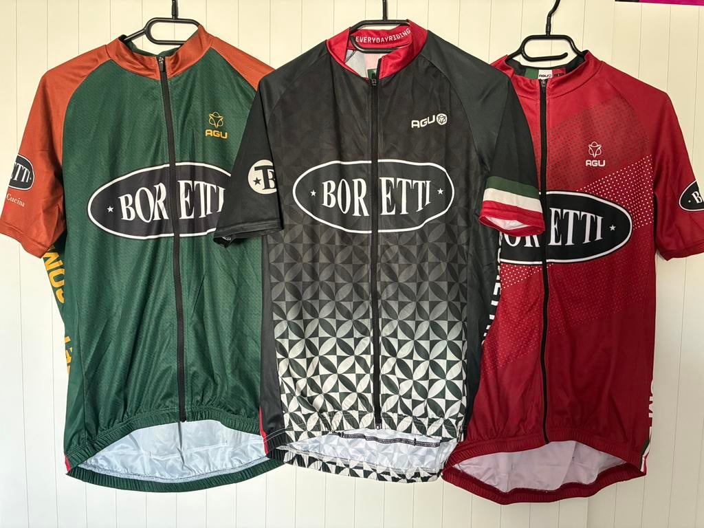 3 Nieuwe AGU Boretti heren wielershirts - maat L, Heren, Nieuw, Ophalen of Verzenden, L