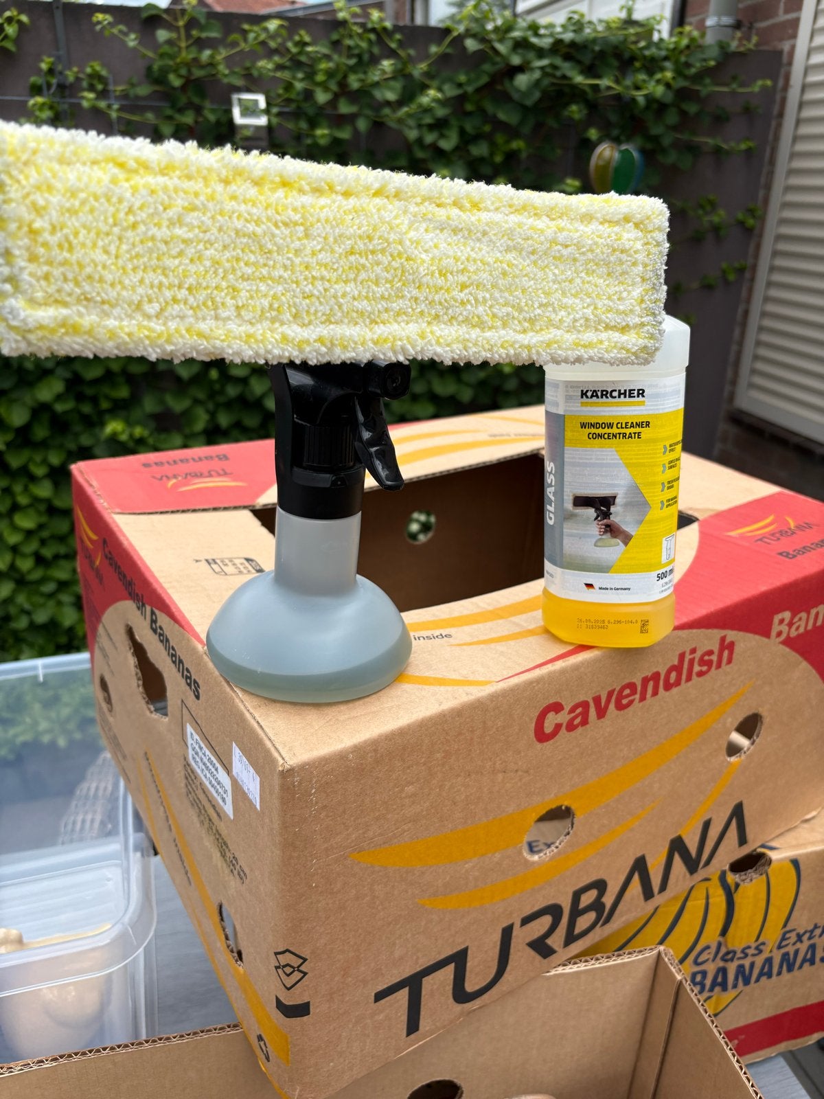 Kärcher Raamwisser met Sprayfles en Schoonmaakmiddel, Ophalen of Verzenden, Raamwisser of Trekker