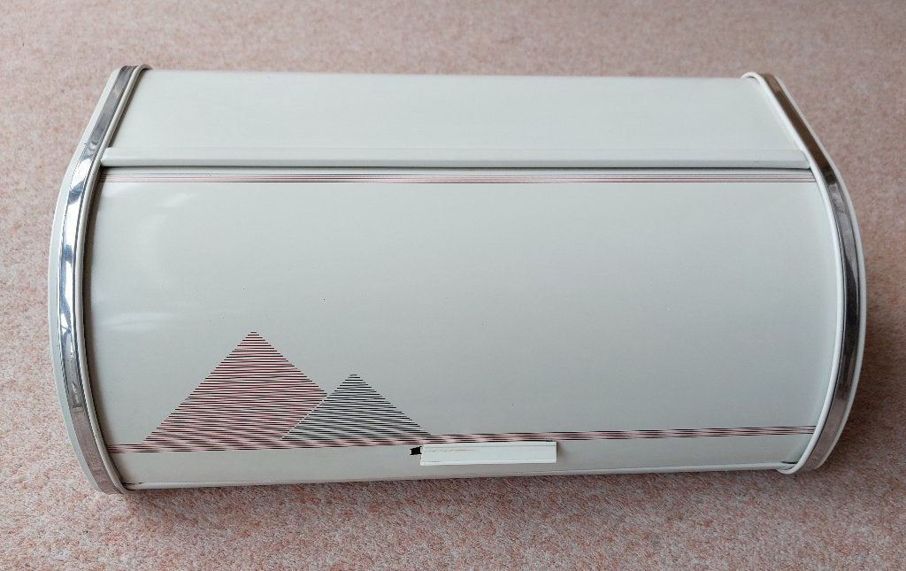 Brabantia broodtrommel uit de serie piramide uitvoering, Ophalen, Gebruikt, Metaal, Brabantia