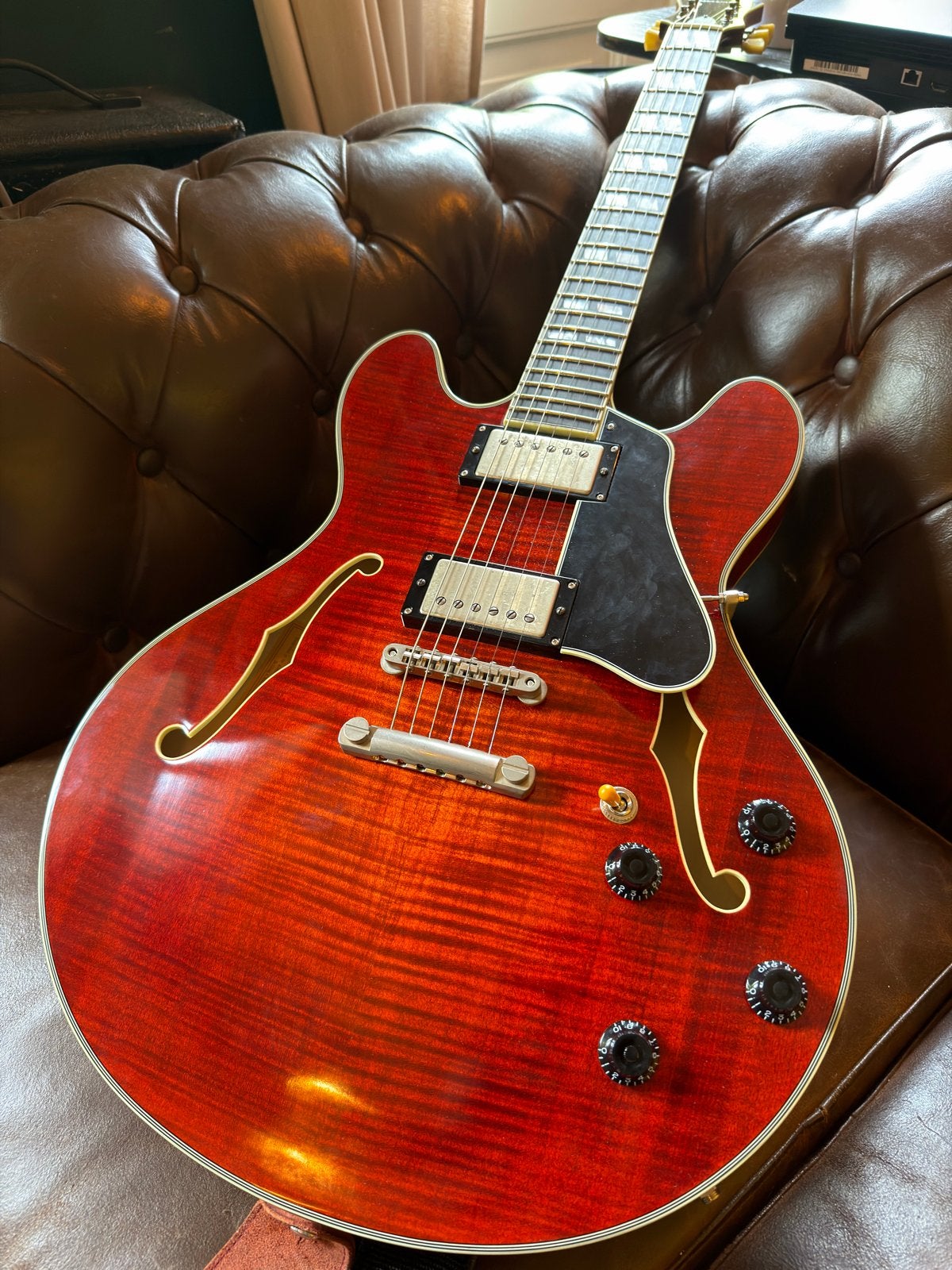 Eastman T59/V Antique Classic - Zo goed als nieuw!, Ophalen, Zo goed als nieuw, Semi-solid body, Overige merken