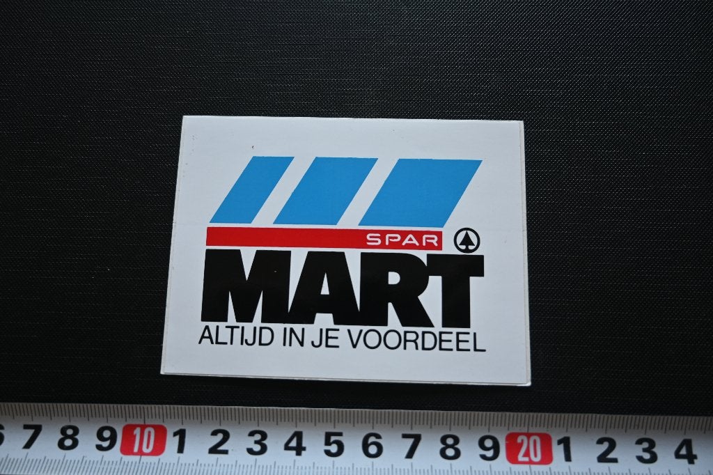 sticker supermarkt SPAR MART altijd in je voordeel *, Ophalen of Verzenden, Zo goed als nieuw